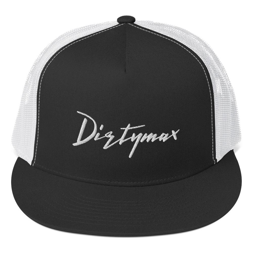 Dirtymax Duramax Trucker Hat/ Cap-In-Black/ White-From Aggressive Thread