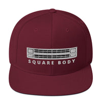Thumbnail for Squarebody Square Body Snapback Hat-In-Maroon-From Aggressive Thread