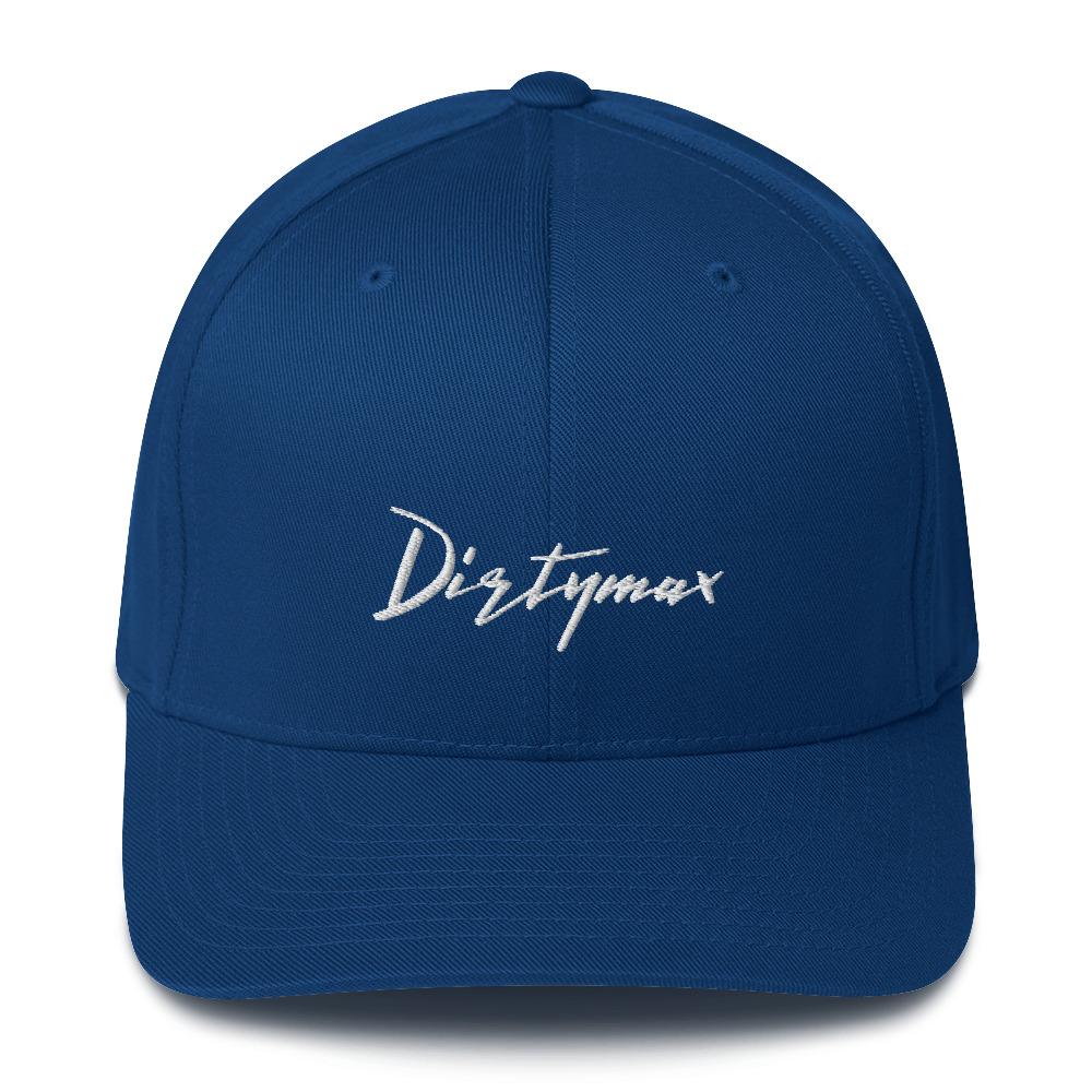 Duramax Dirtymax Flexfit Hat Structured Twill Cap (closed back)-In-Royal Blue-From Aggressive Thread