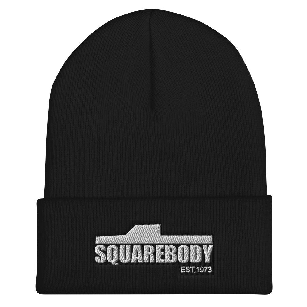 Square Body Winter Hat in black