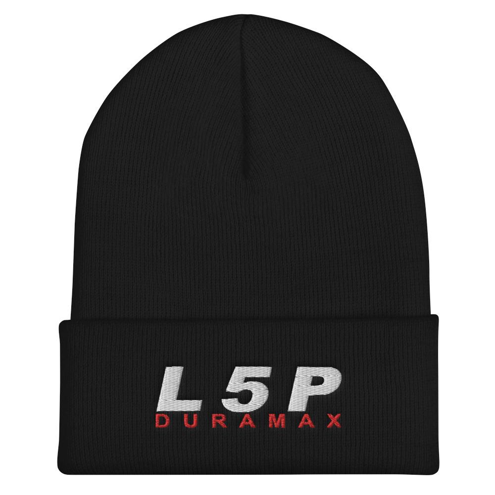 L5P Duramax Winter Hat Cuffed Beanie-In-Black-From Aggressive Thread