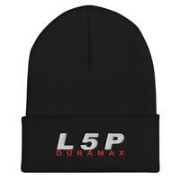 Thumbnail for L5P Duramax Winter Hat Cuffed Beanie-In-Black-From Aggressive Thread