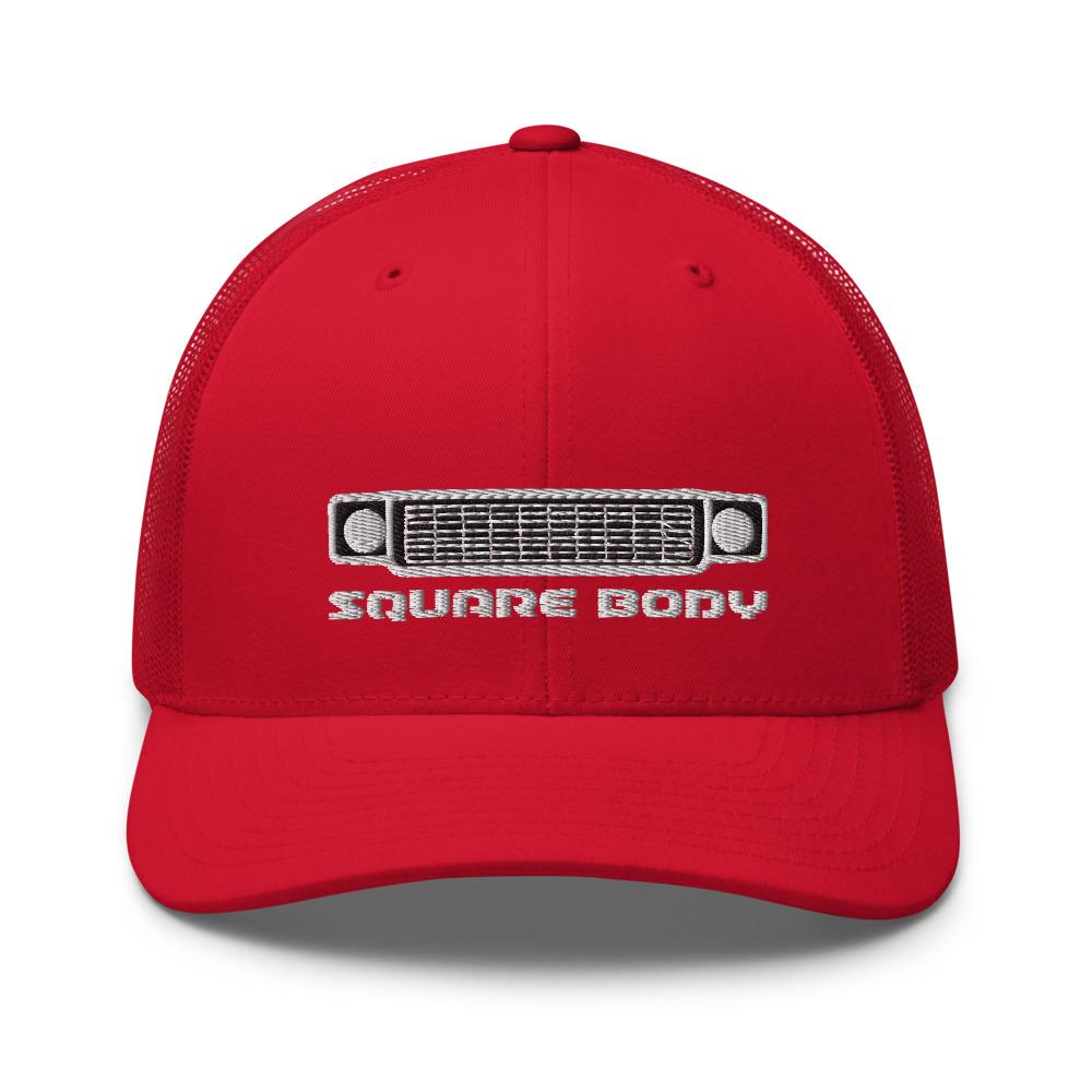 Squarebody Square Body Round Eye Hat Trucker Cap in red