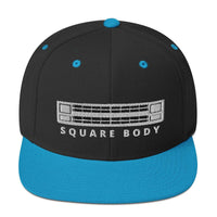Thumbnail for Squarebody Square Body Snapback Hat-In-Black/ Teal-From Aggressive Thread