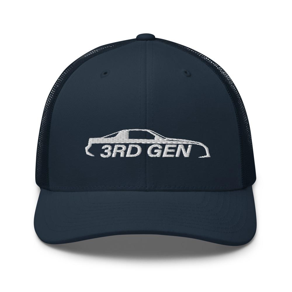 Third Gen Camaro Hat Trucker Cap-In-Navy-From Aggressive Thread