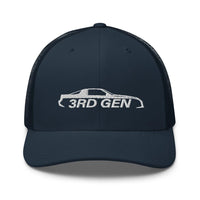 Thumbnail for Third Gen Camaro Hat Trucker Cap-In-Navy-From Aggressive Thread