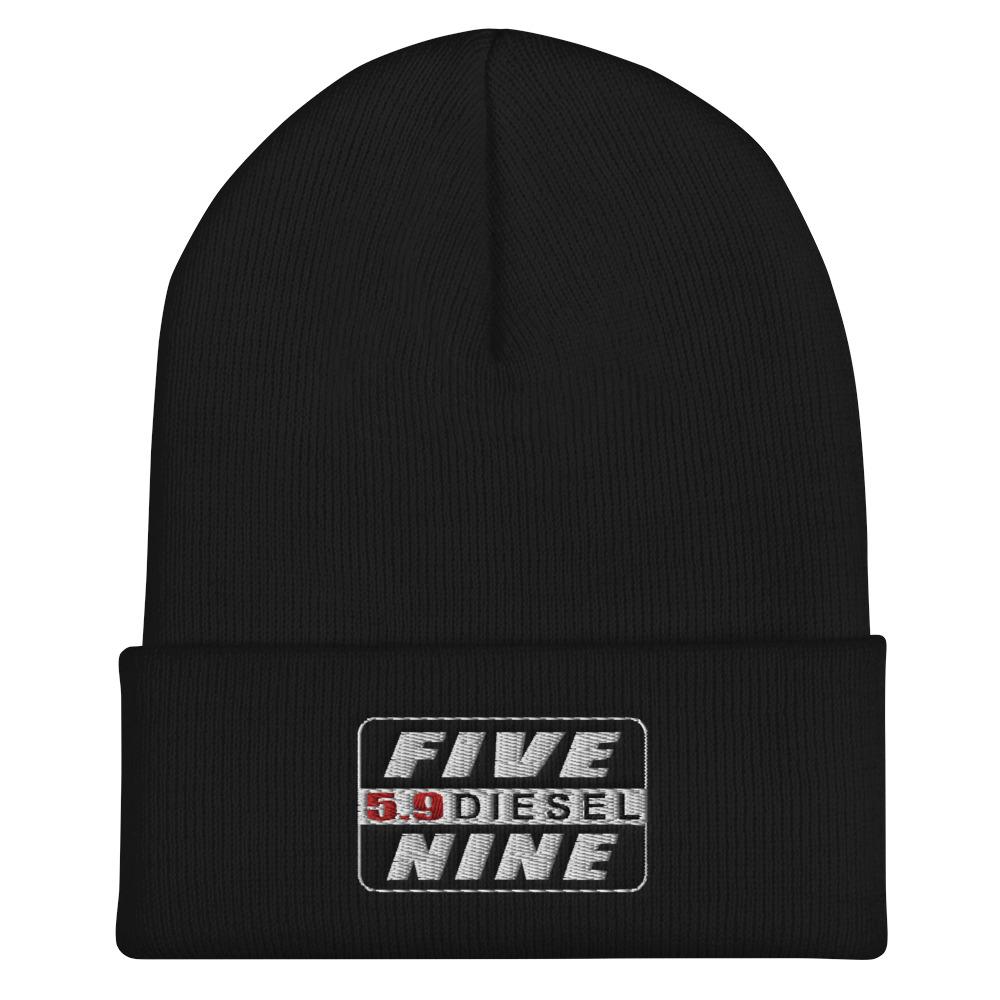 5.9 Engine Winter Hat Cuffed Beanie-In-Black-From Aggressive Thread