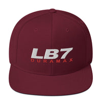 Thumbnail for LB7 Duramax Snapback Hat-In-Maroon-From Aggressive Thread