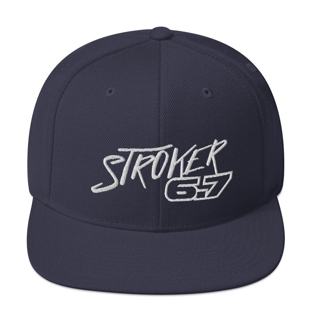 Power Stroke 6.7 Snapback Hat-In-Navy-From Aggressive Thread