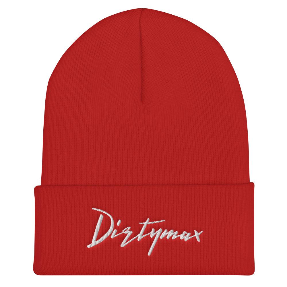 Dirtymax Duramax Winter Hat Cuffed Beanie-In-Red-From Aggressive Thread