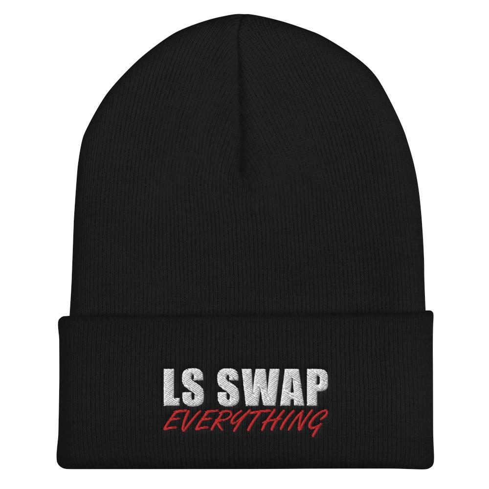LS Swap Everything Hat Cuffed Beanie-In-Black-From Aggressive Thread