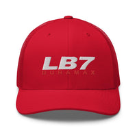 Thumbnail for LB7 Duramax Hat Trucker Cap-In-Red-From Aggressive Thread