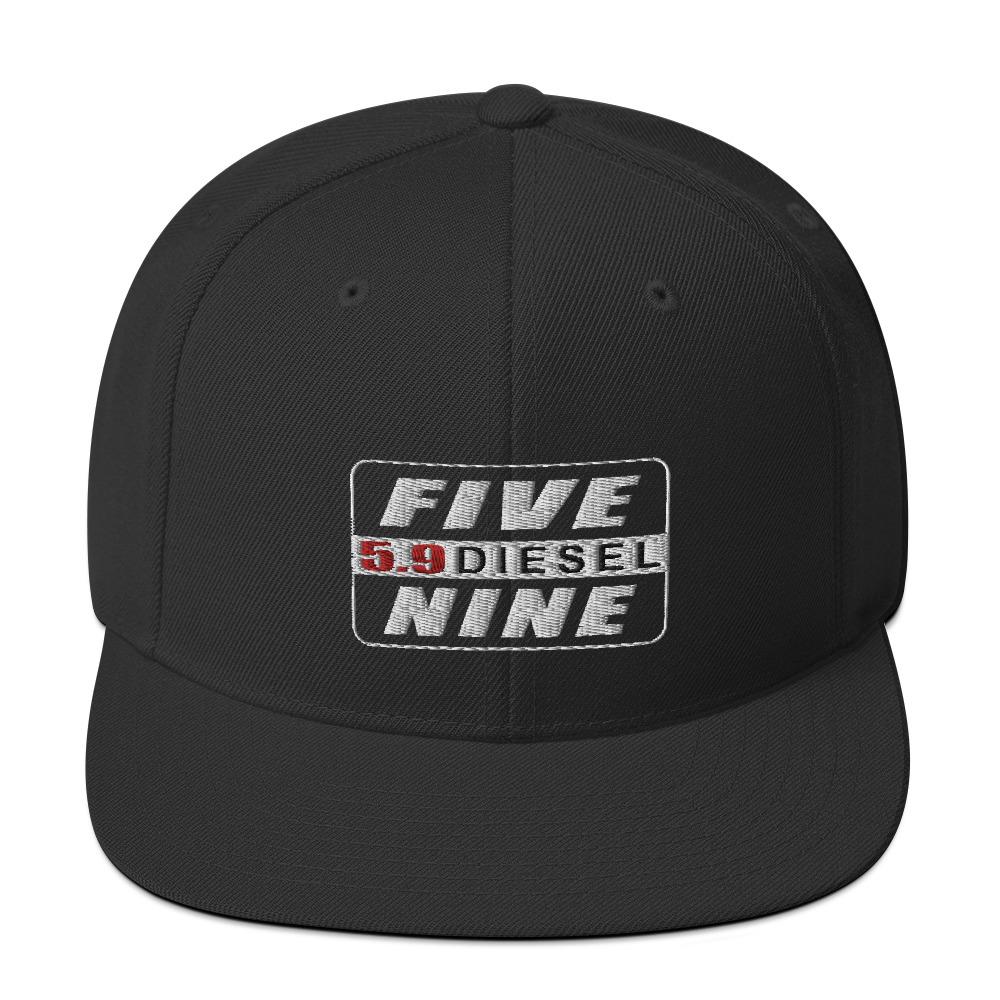 5.9 Engine Hat Snapback Hat-In-Black-From Aggressive Thread
