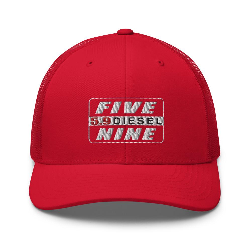 5.9 diesel engine hat in red