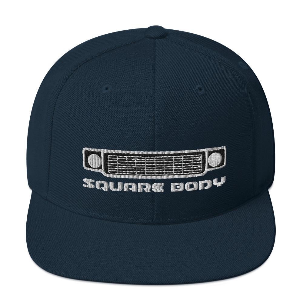 Square Body Squarebody Round Eye Snapback Hat-In-Dark Navy-From Aggressive Thread
