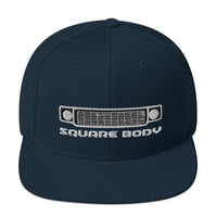 Thumbnail for Square Body Squarebody Round Eye Snapback Hat-In-Dark Navy-From Aggressive Thread