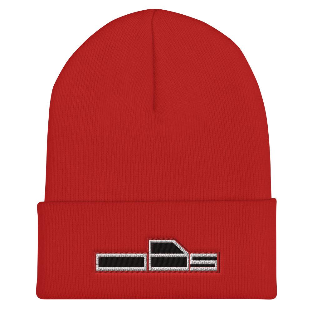 OBS Winter Hat Cuffed Beanie-In-Red-From Aggressive Thread
