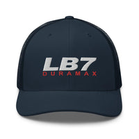 Thumbnail for LB7 Duramax Hat Trucker Cap-In-Navy-From Aggressive Thread