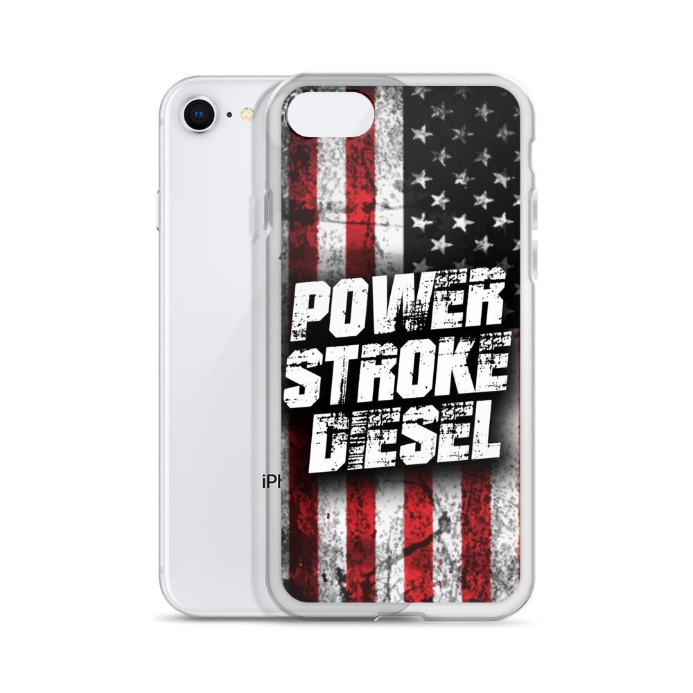 Power Stroke Diesel American Flag iPhone Case