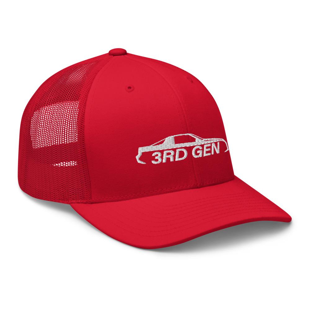 Third Gen Camaro Hat Trucker Cap-In-Black-From Aggressive Thread