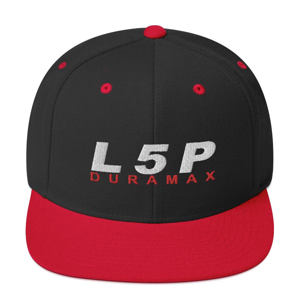 L5P Duramax Snapback Hat-In-Black/ Red-From Aggressive Thread