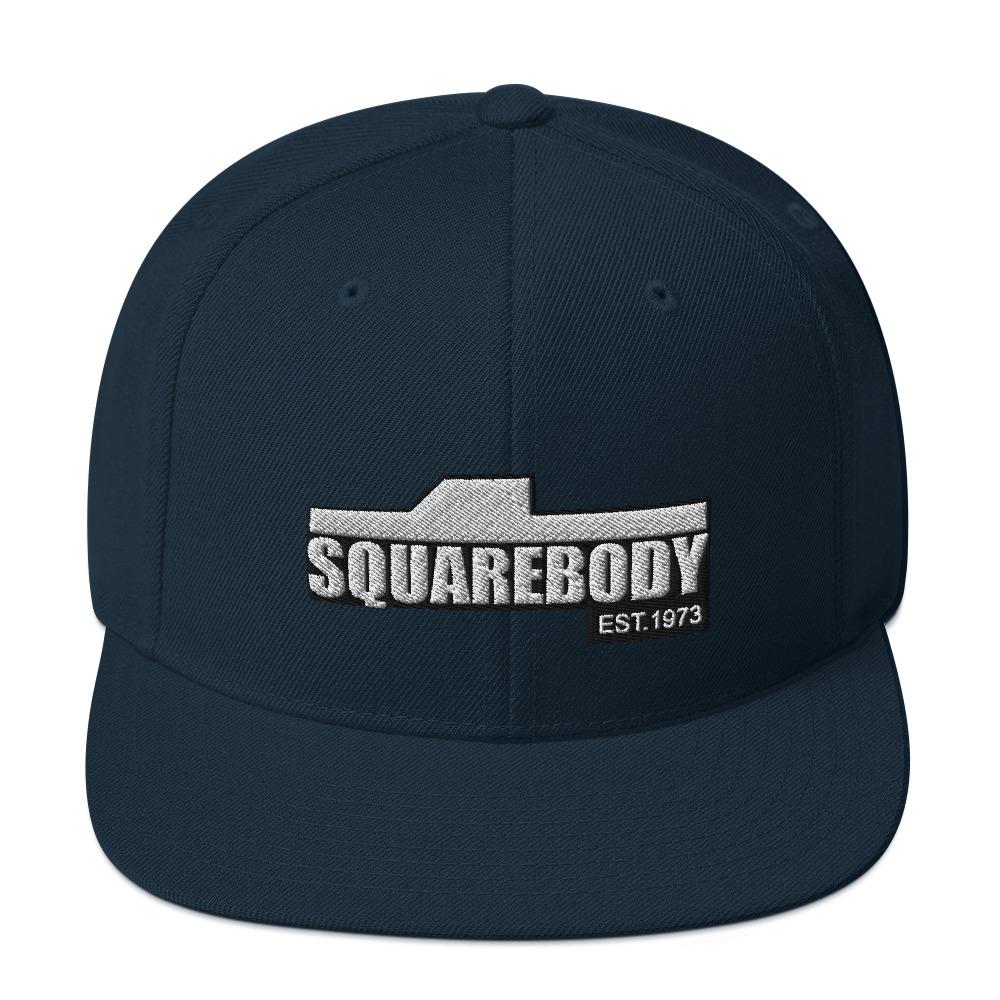 Squarebody Square Body Snapback Hat-In-Dark Navy-From Aggressive Thread
