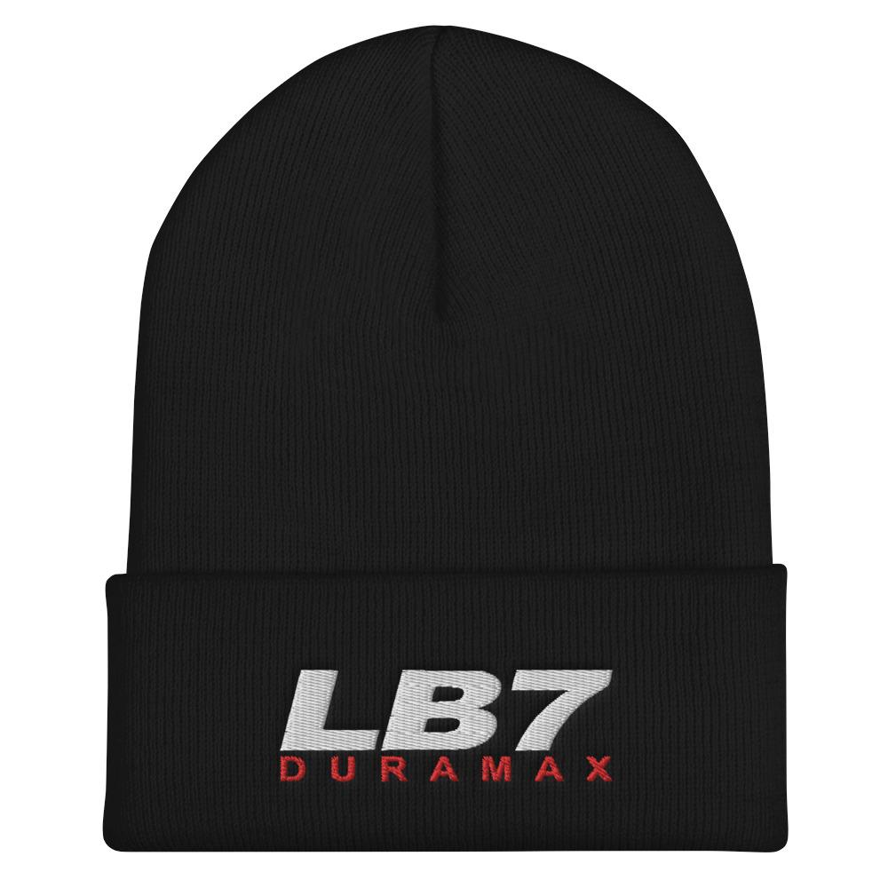 LB7 Duramax Winter Hat Cuffed Beanie-In-Black-From Aggressive Thread