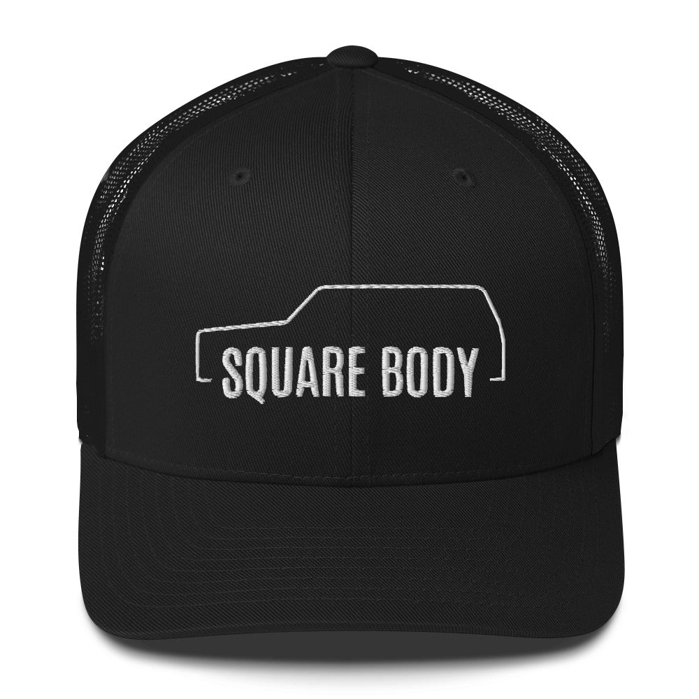 Square body K5 blazer trucker hat from aggressive thread in black