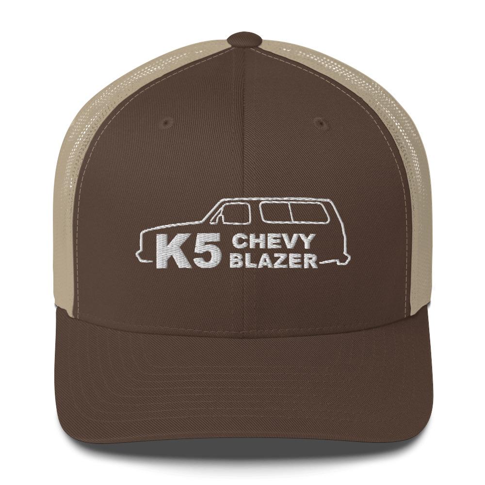 K5 Blazer trucker hat from aggressive thread in brown