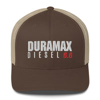 Thumbnail for Duramax 6.6 Trucker Hat From Aggressive Thread in Brownn