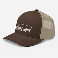 Thumbnail for 3/4 view of a square body suburban trucker hat from aggressive thread in brown