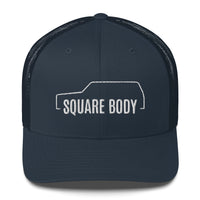 Thumbnail for Square body K5 blazer trucker hat from aggressive thread in navy