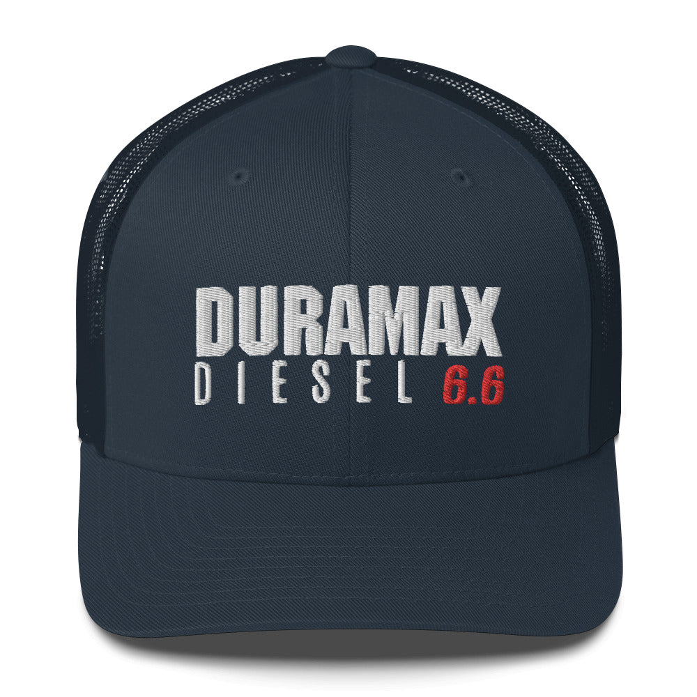 Duramax 6.6 Trucker Hat From Aggressive Thread in Navy