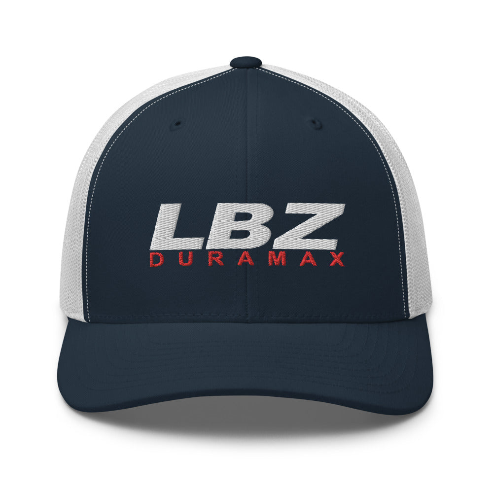 LBZ Duramax Hat Trucker Cap-In-Navy/ White-From Aggressive Thread