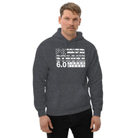Thumbnail for man modeling 6.0 Power Stroke Stars And Stripes Hoodie in grey